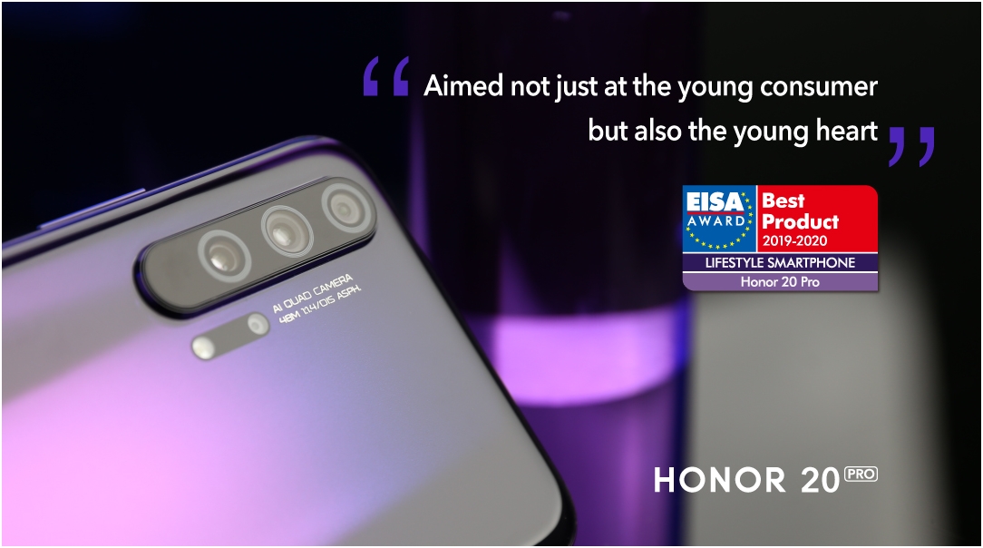 EISA отличи HONOR 20 PRO като най-добрия лайфстайл смартфон за 2019-2020